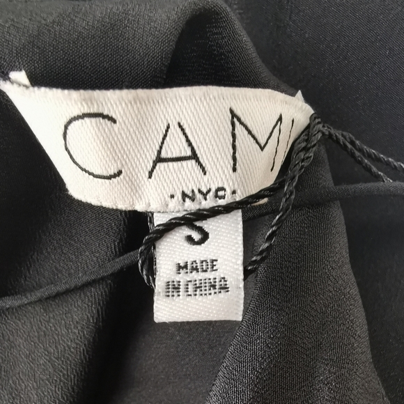 CAMI NYC The Fringe Dress Women Black Silk Midi Dress Small NWT Lined Sexy Party - Picture 5 of 10